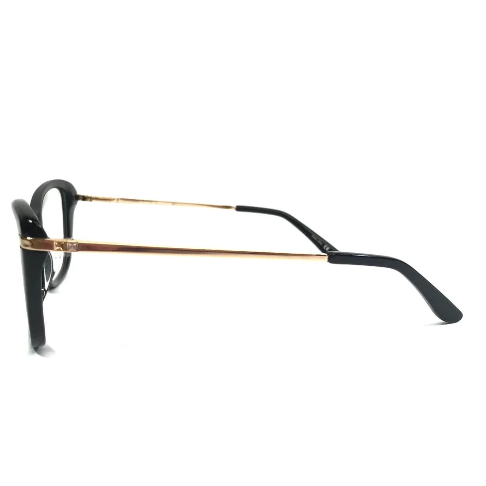 Cafe Boutique Eyeglasses Frames CB1049 C3 Black Gold Cat Eye Full Rim 53-15-135